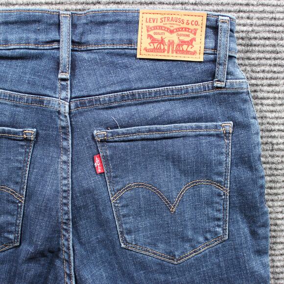 Levi's 725 Jeans Women's 26x28 Blue High Rise Bootcut Stretch - Picture 6 of 9